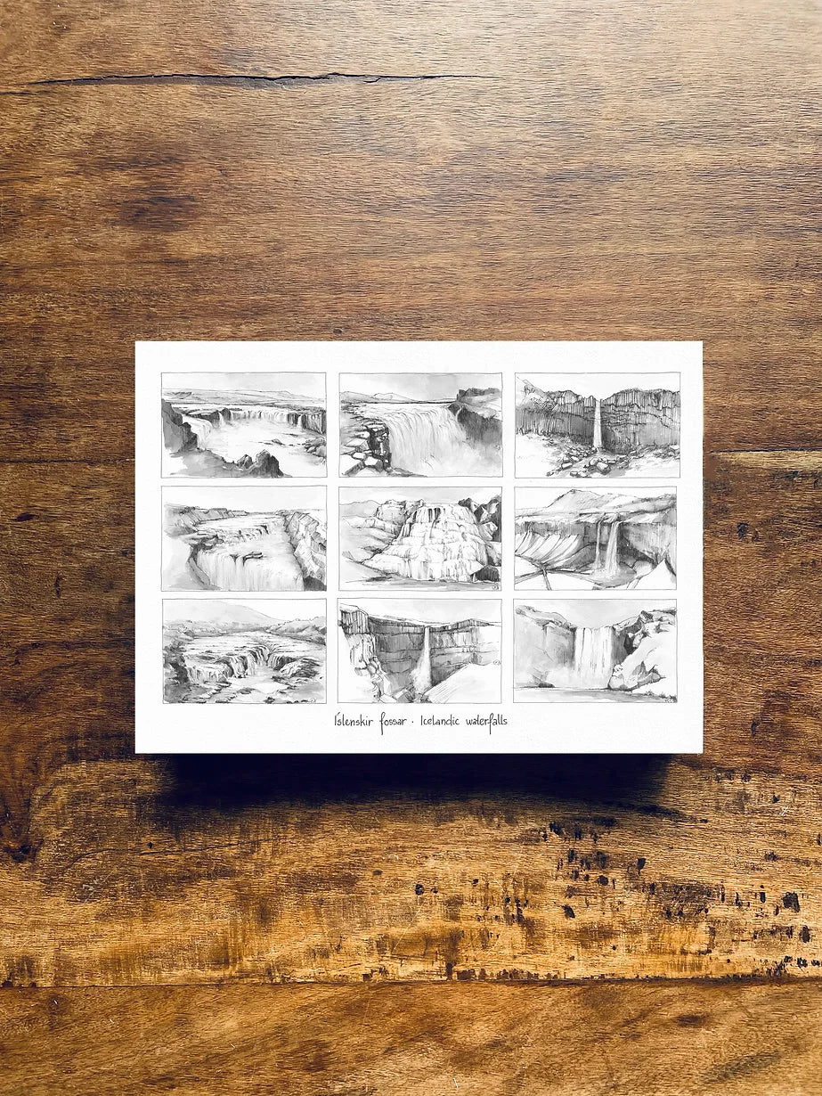 Postcard A5 Waterfalls - Jana Tomanová