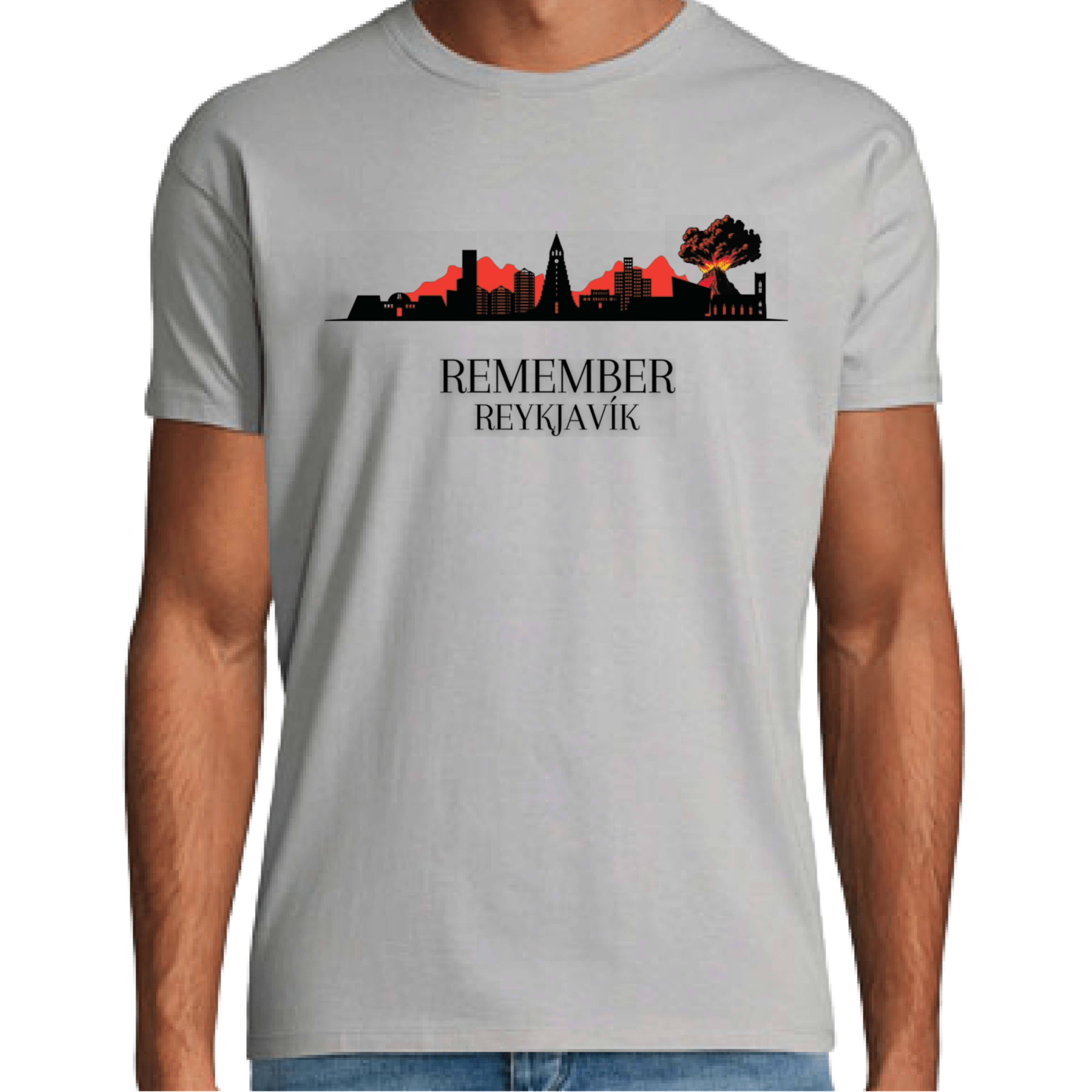 T-shirt Icelandic Runes & Maps - Remember Reykjavík