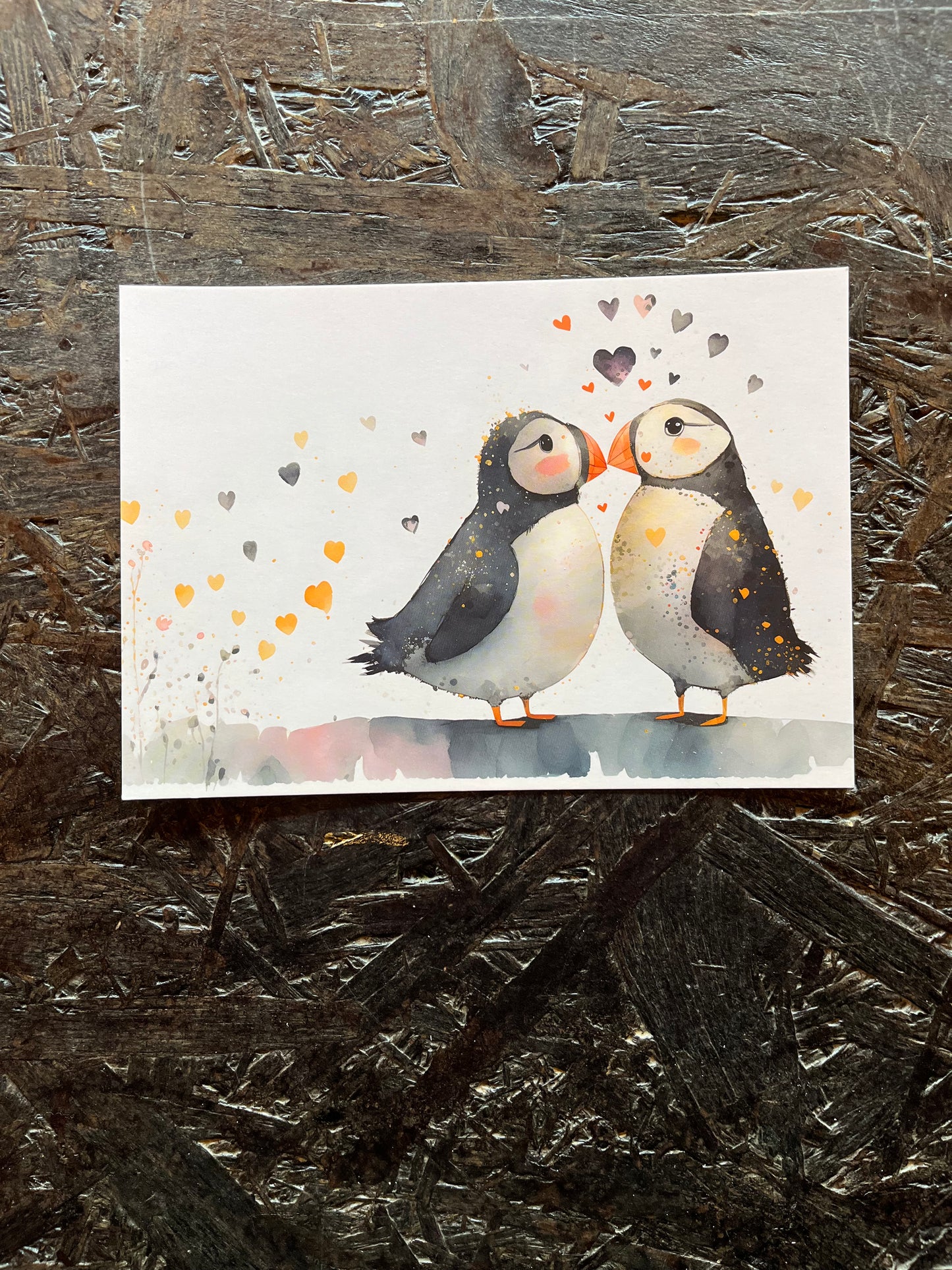 Postcard - Drunken Puffin