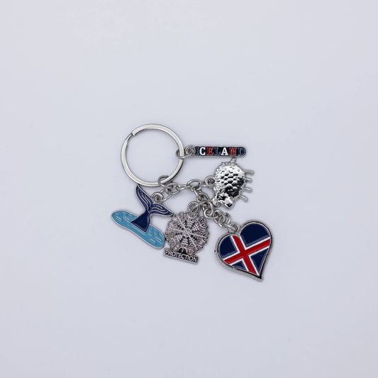 Keychain Four Landmarks - Minjagripir.is