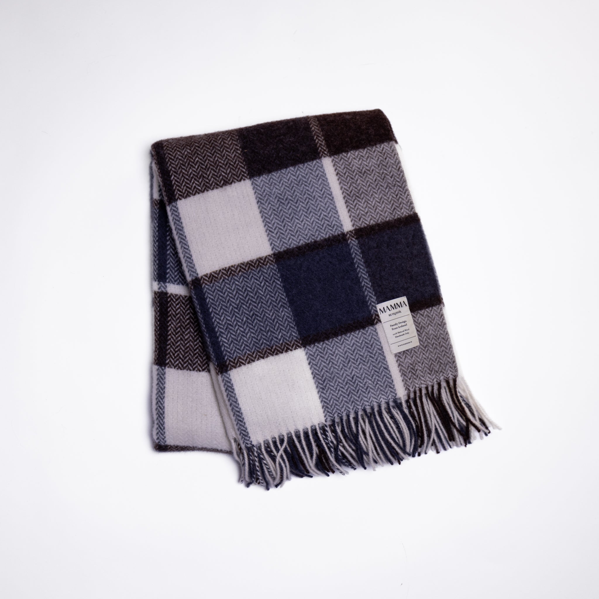 Family Design Wool Blanket by Mamma Reykjavík