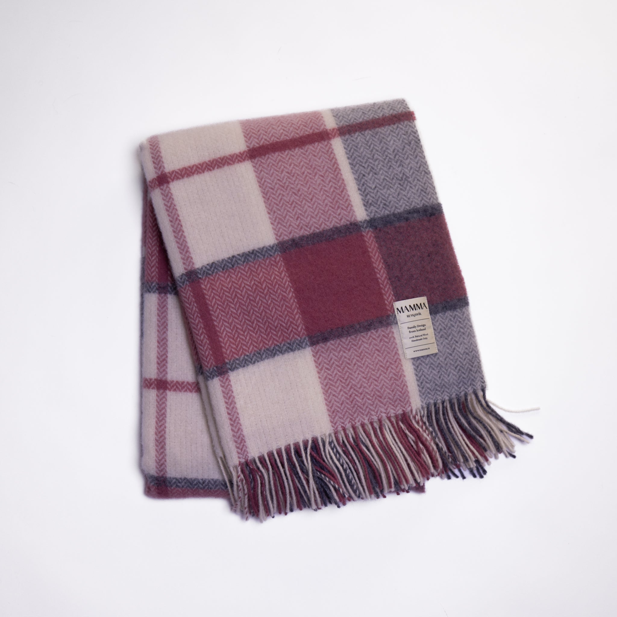 Family Design Wool Blanket by Mamma Reykjavík