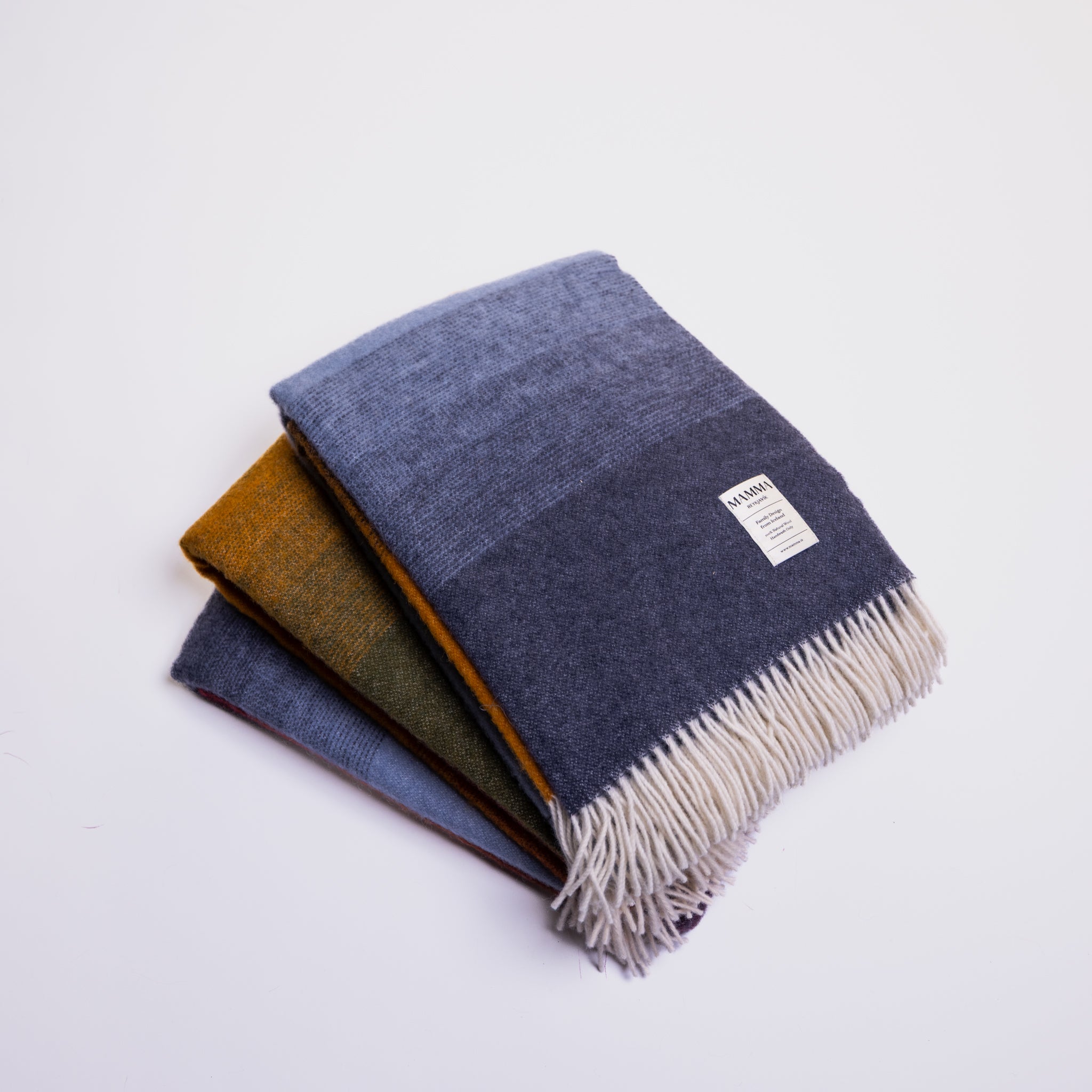 Family Design Wool Blanket by Mamma Reykjavík