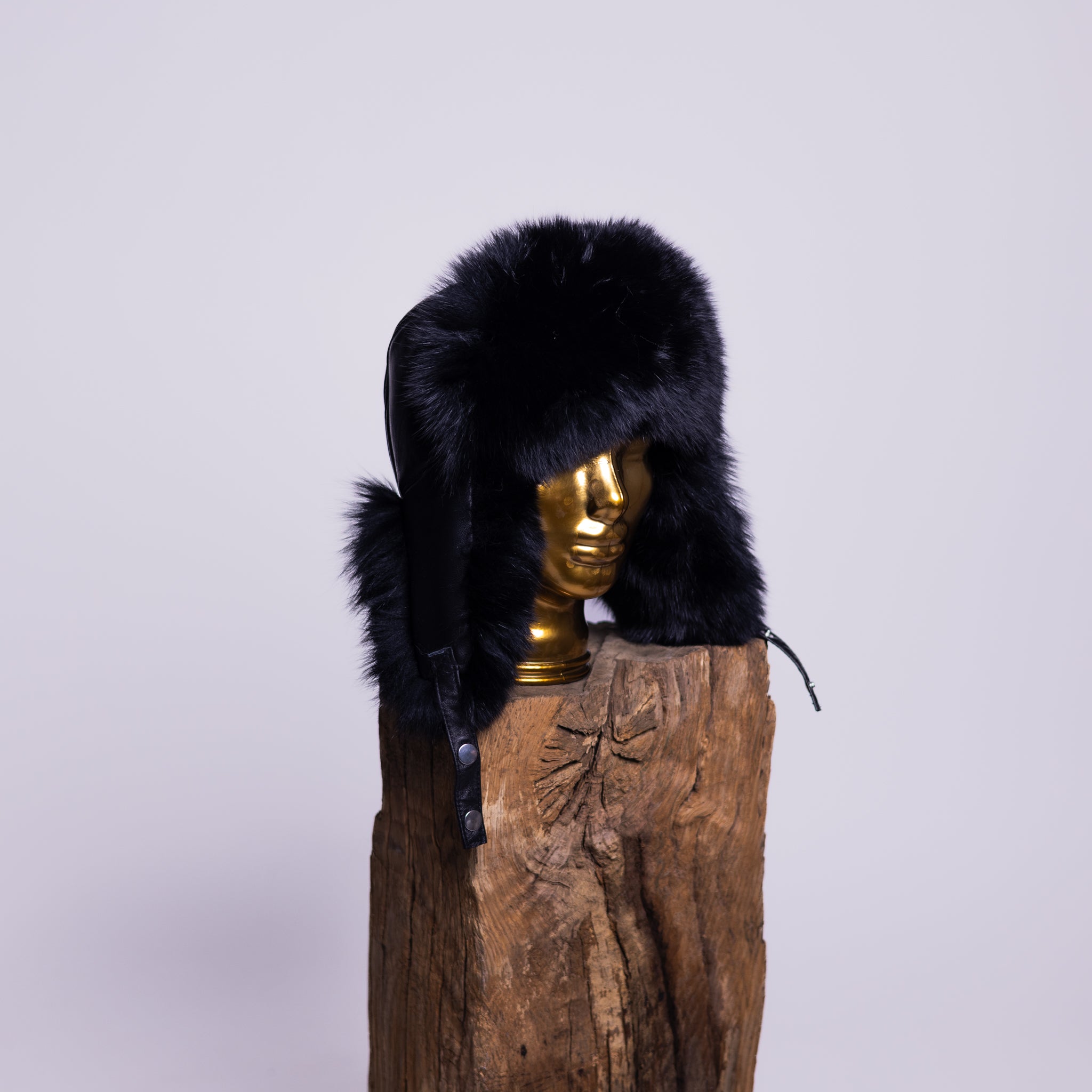 Sheep Leather Fox / Raccoon Fur Hat Mamma Reykjavík