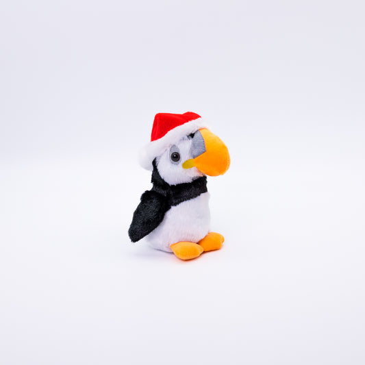 Medium Puffin With Christmas Hat 16 cm - A Memory From Iceland