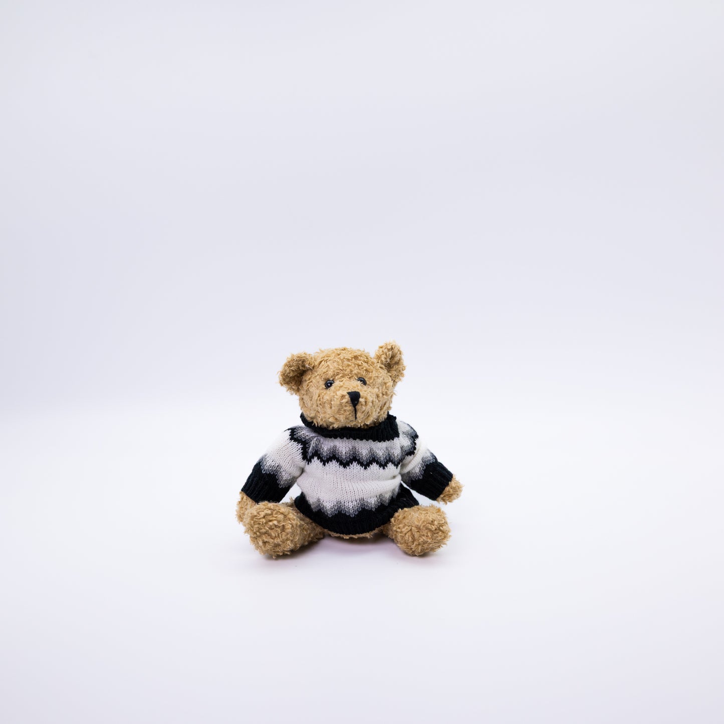 Retro Teddy Bear In Wool Sweater 15 cm - A Memory From Iceland