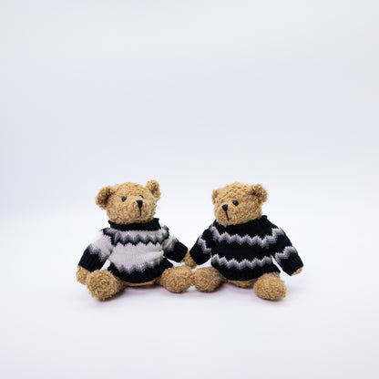 Retro Teddy Bear In Wool Sweater 15 cm - A Memory From Iceland