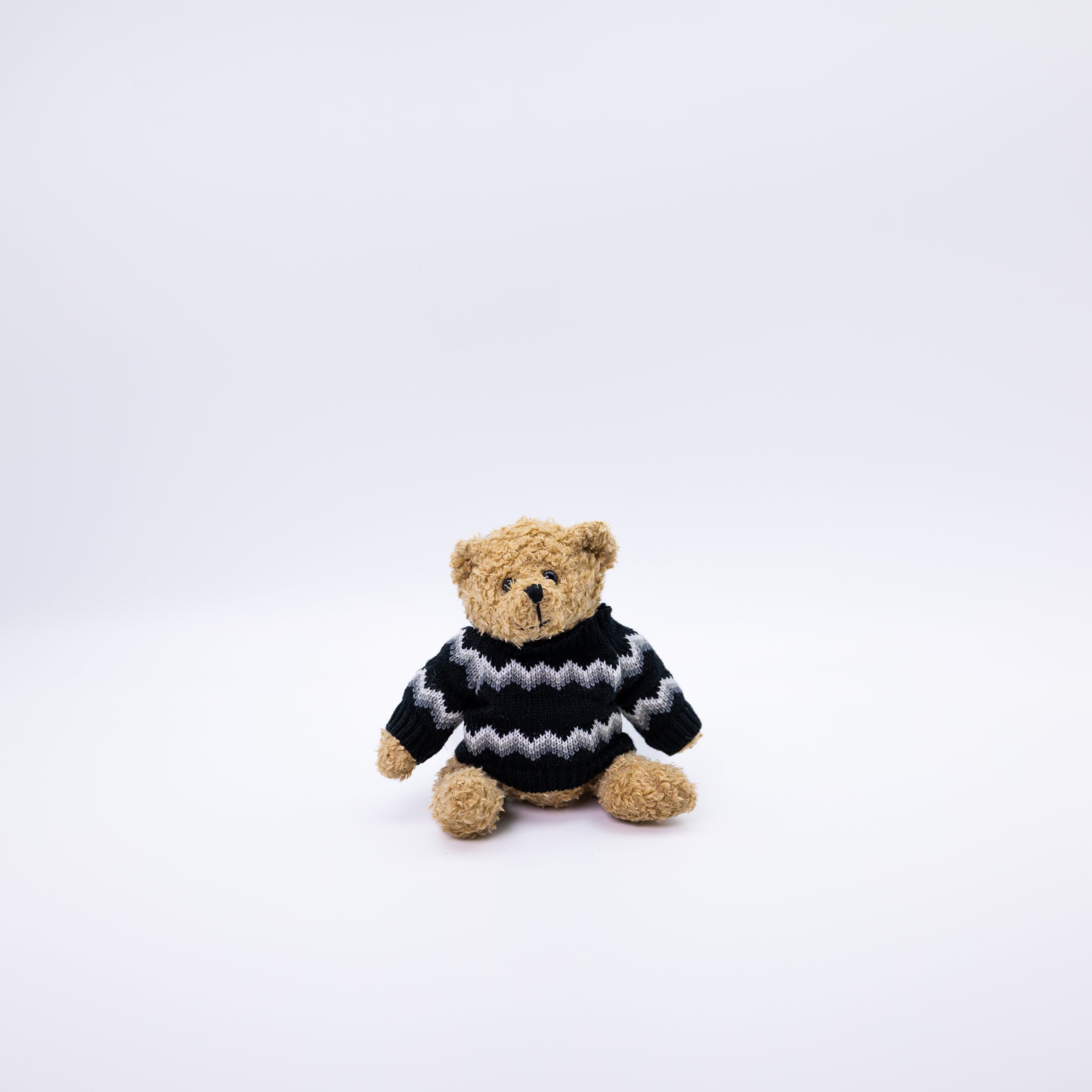 Retro Teddy Bear In Wool Sweater 15 cm - A Memory From Iceland