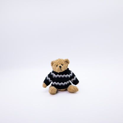 Retro Teddy Bear In Wool Sweater 15 cm - A Memory From Iceland