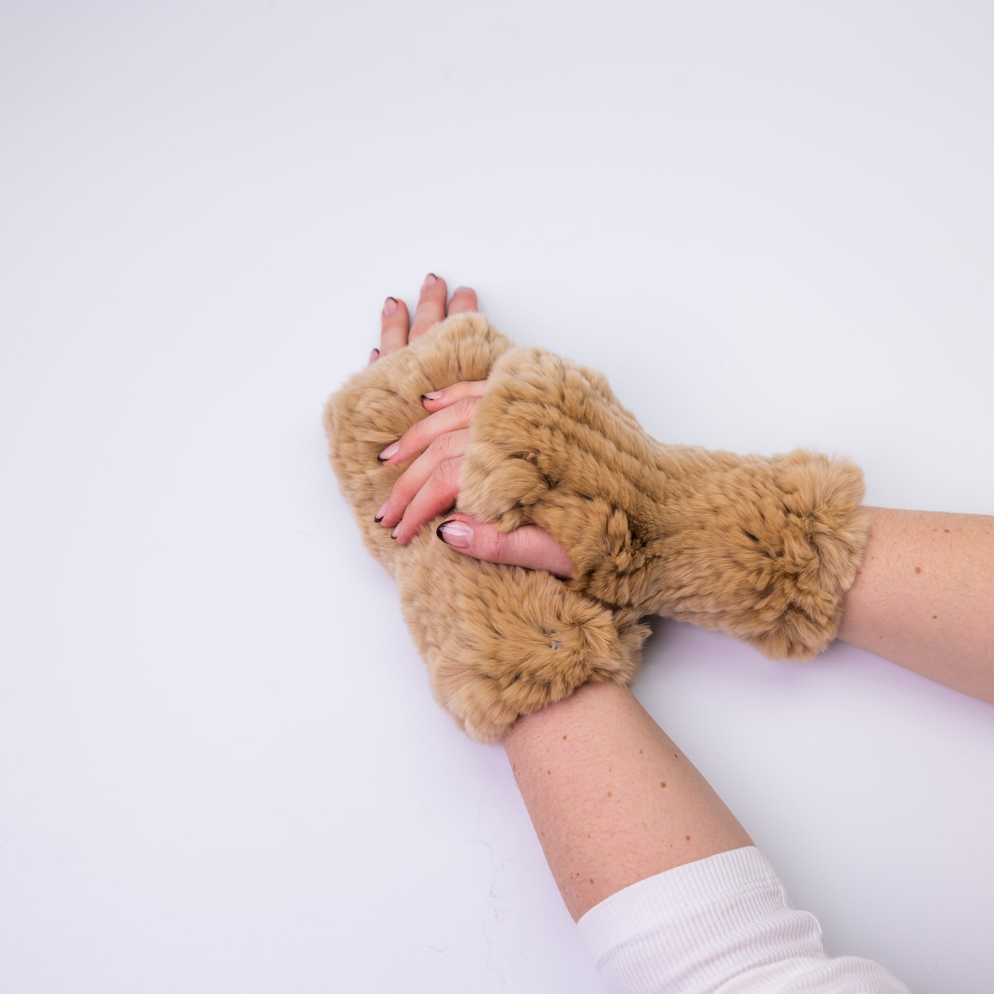 Rabbit Fingerless Gloves Handwarmers Mamma Reykjavík