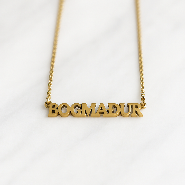 Icelandic Starsign Necklace - Blakk by B
