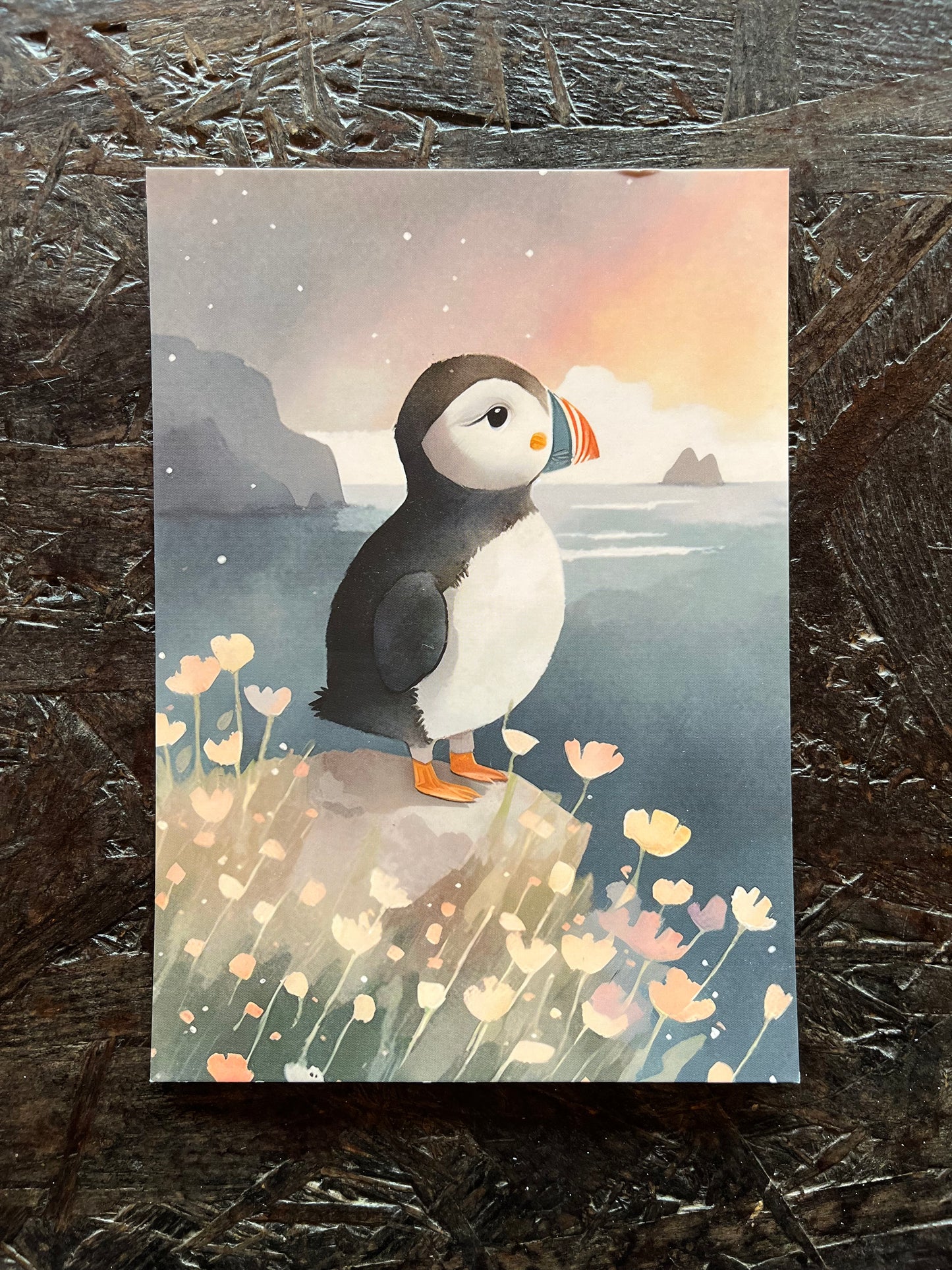 Postcard - Drunken Puffin