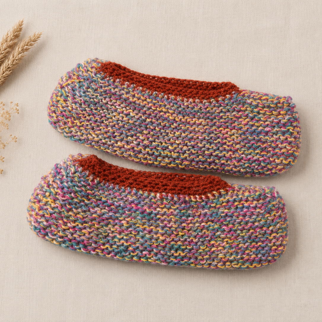 Handknitted Wool Slippers by SÓLVEIG