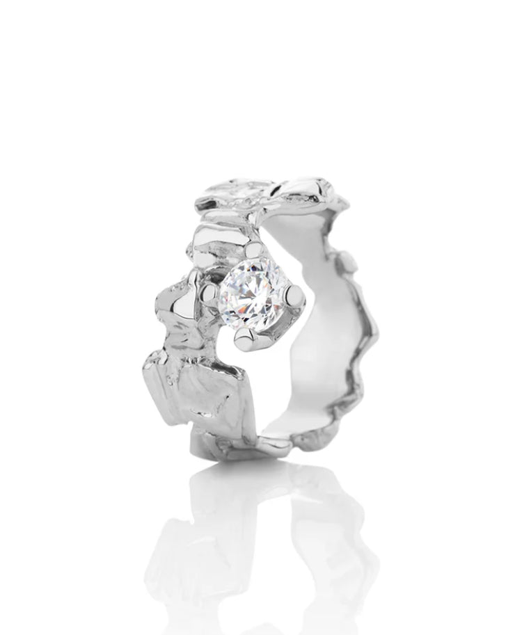 SIGN Ring Gold Jökull with Cubic Zirconia