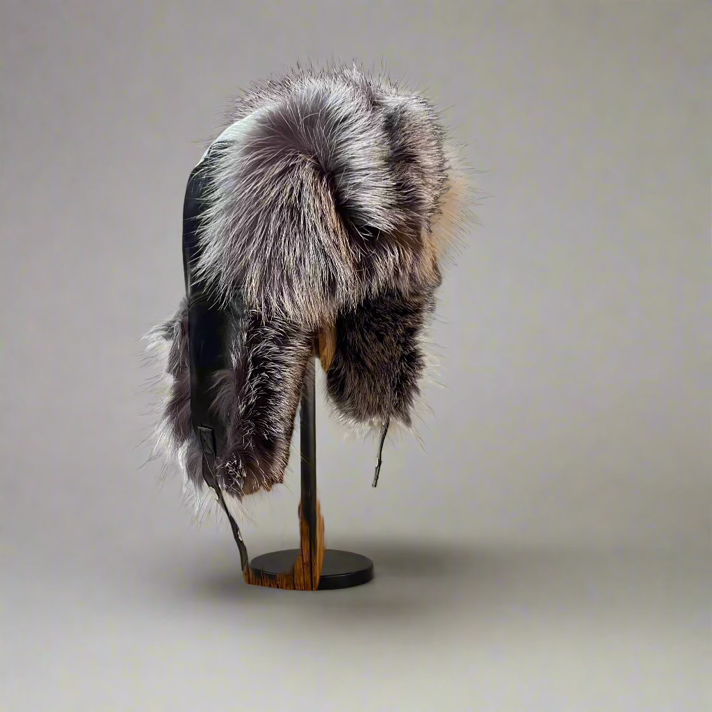 Sheep Leather Fox / Raccoon Fur Hat Mamma Reykjavík