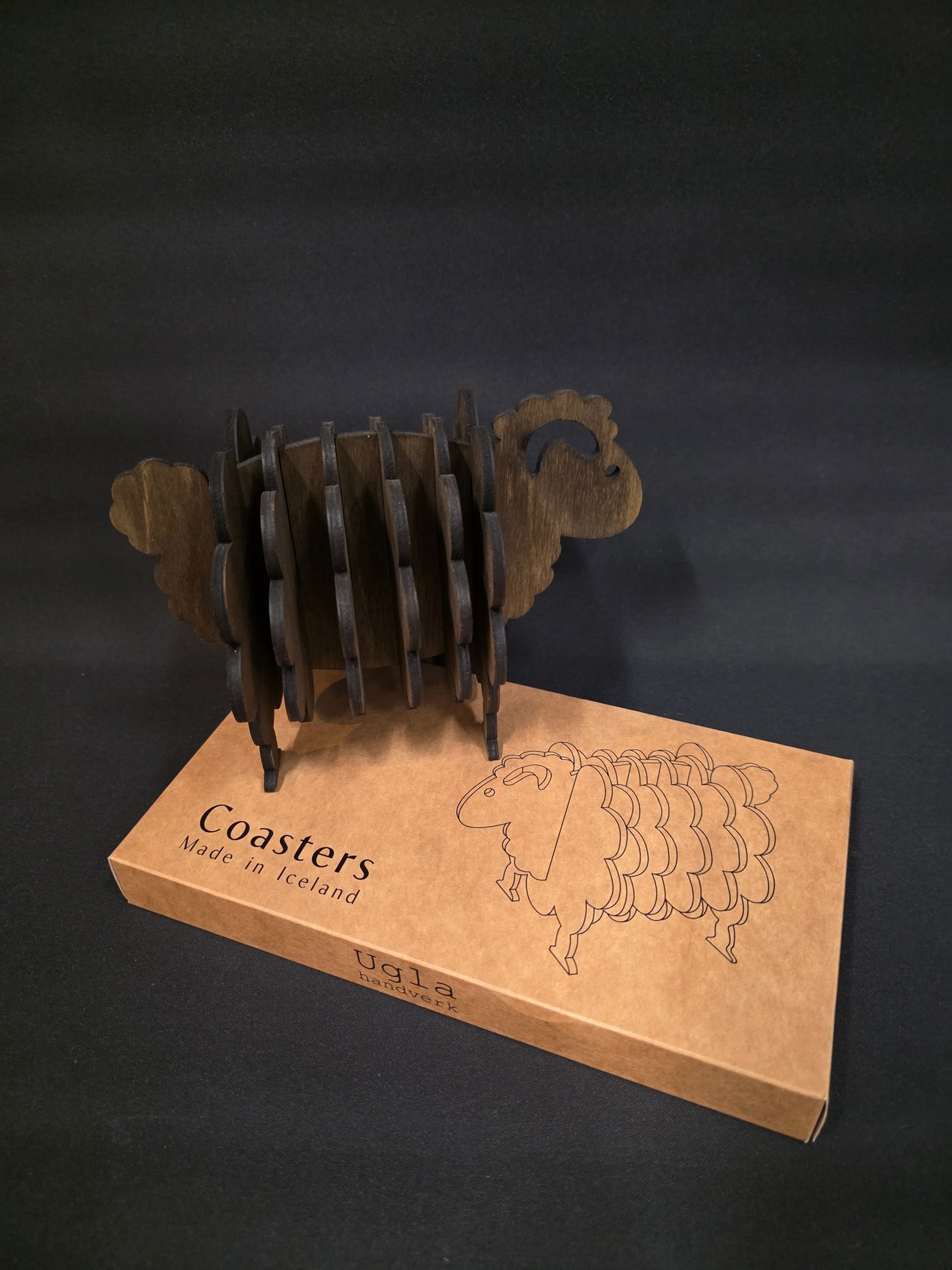 Sheep Wooden Coasters - Ugla Handverk