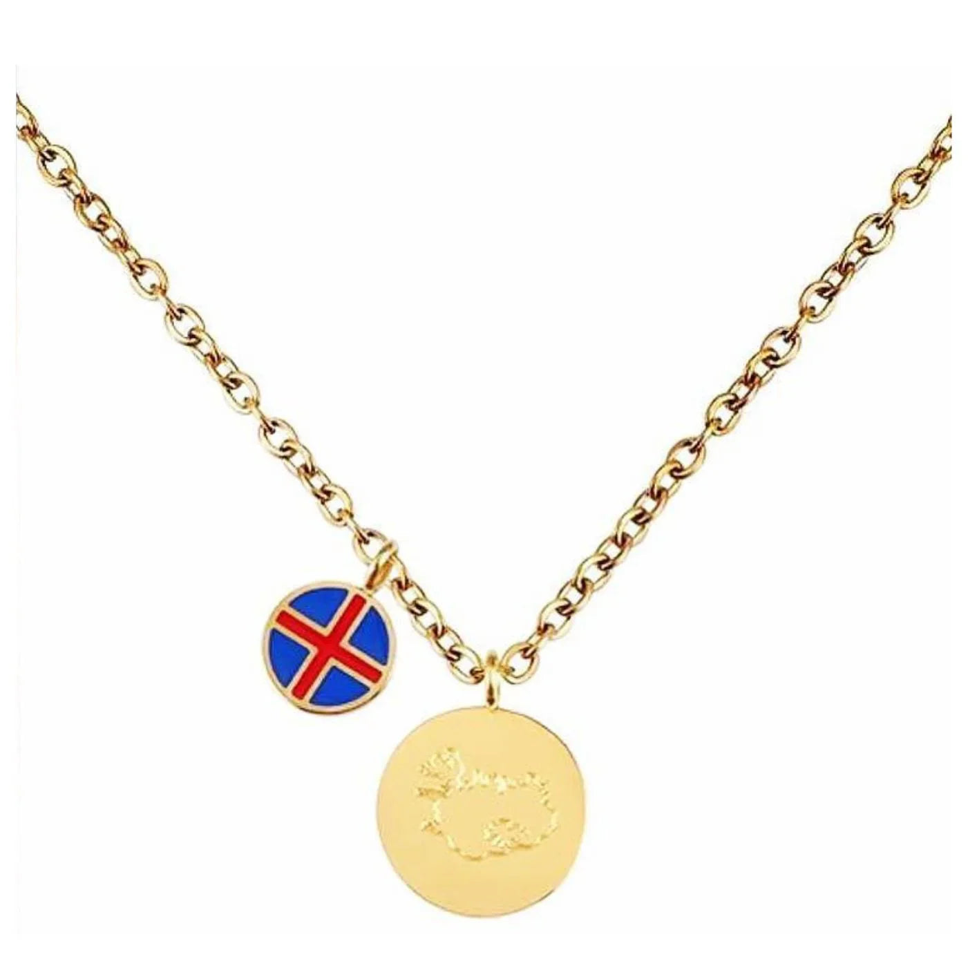 Iceland Flag Necklace - 24 Iceland