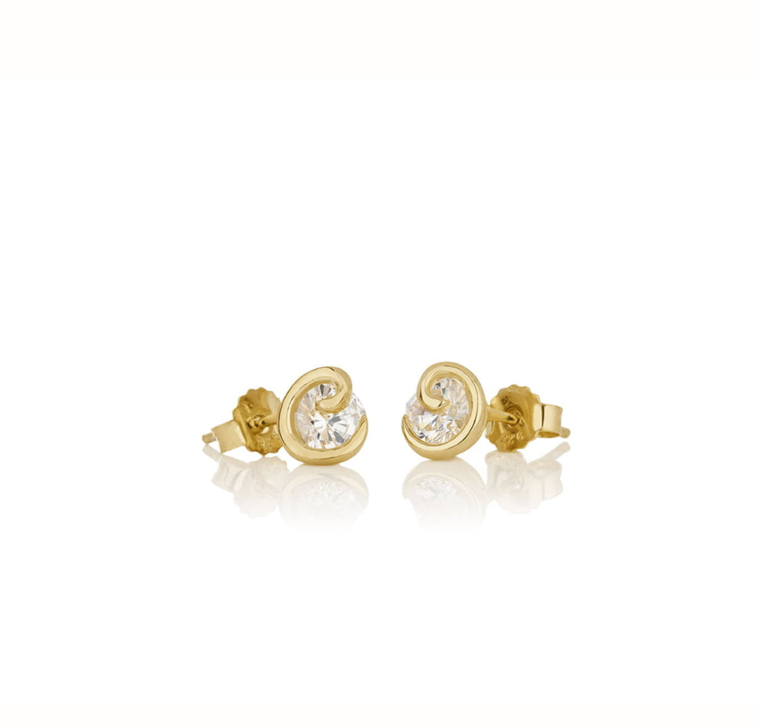 SIGN Earrings Straumur with Cubic Zirconia medium