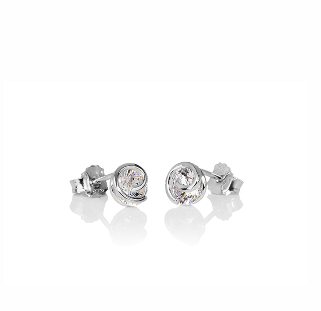 SIGN Earrings Straumur with Cubic Zirconia medium