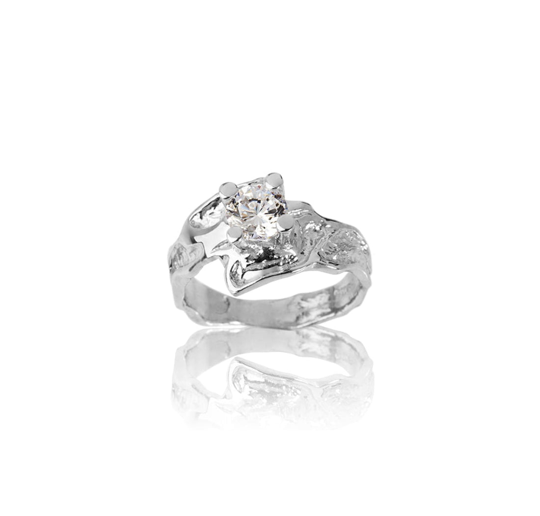 SIGN Ring Eldur og Ís with Cubic Zirconia