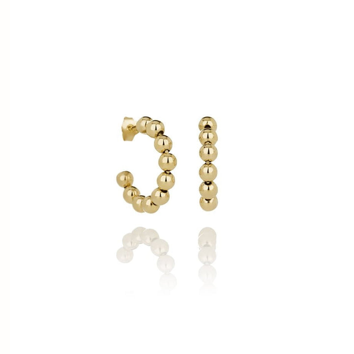 SIGN - Silver Earrings Gold Plated - Rock