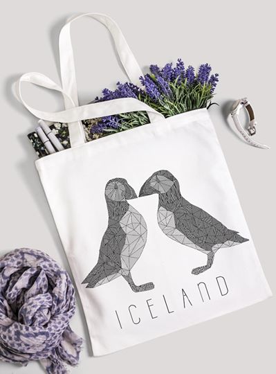 Tote Bag - Polygon Puffin