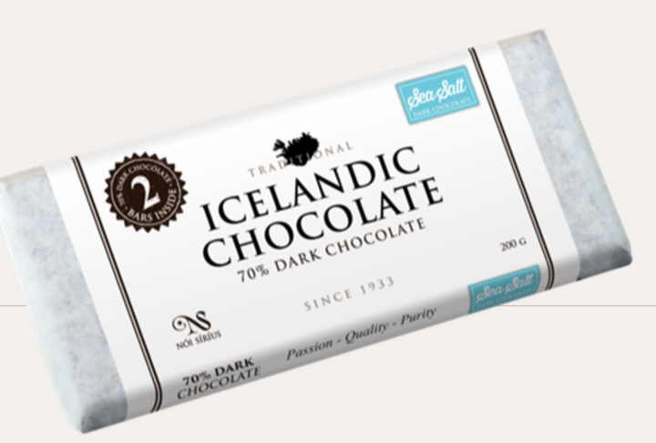 Icelandic Dark Chocolate 70% Extra Bitter with Sea Salt  - 200g - Nói Síríus