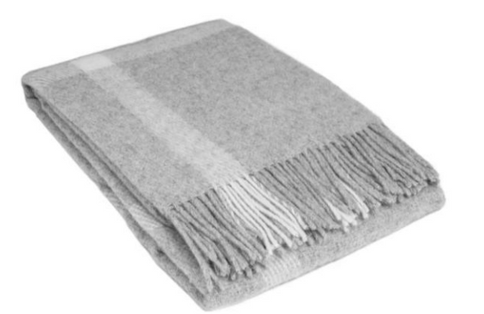 Wool Blanket Mamma Reykjavík Light Grey