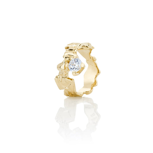 SIGN Ring Gold Jökull with Cubic Zirconia