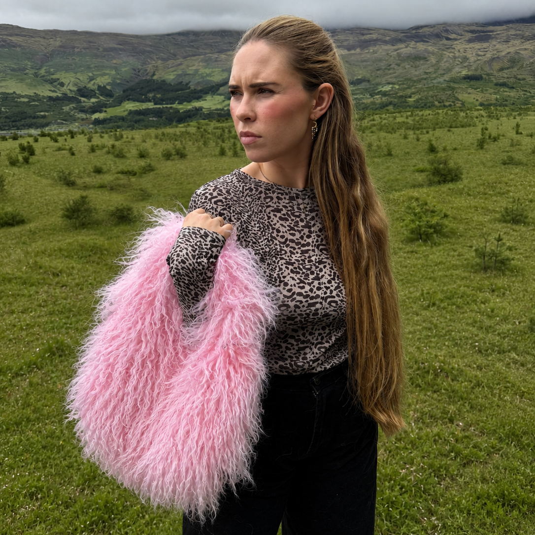 Lamb Fur Handbag Fur Handle - Mamma Reykjavík